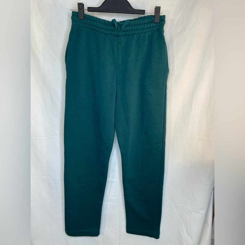 Zara sweatpants, loose leg, drawstring and elastic waist,dark green, Sz M